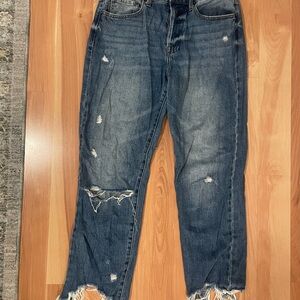 Pistola Dark Blue Distressed Boyfriend Jeans